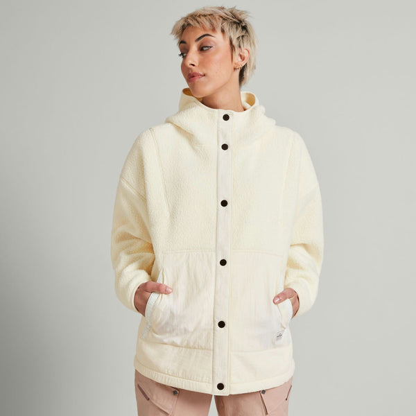 ジャケット PAROSH Women Jackets D540840COCO002 White Co-Z High Pile Women's Jacket | Kathmandu Canada